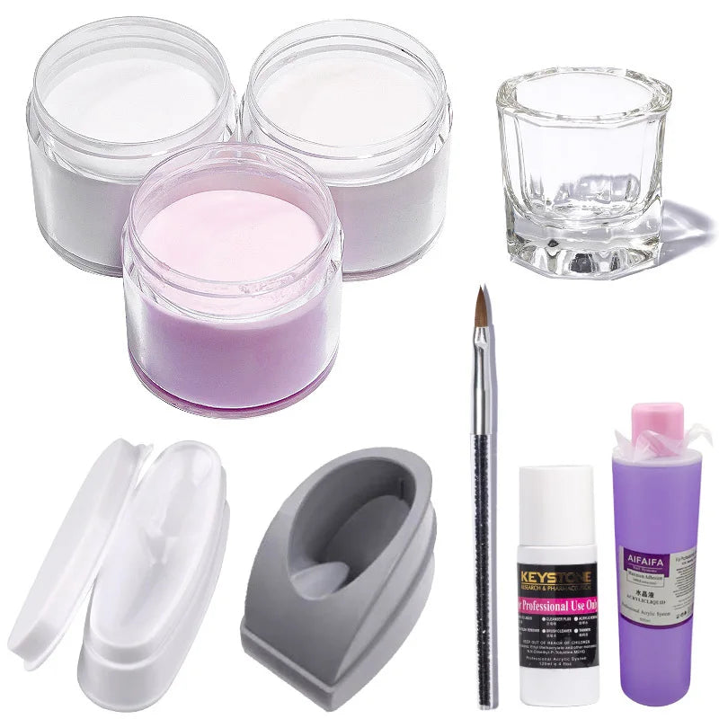 3 Colors 1 Pc Acrylic Powder for Nails Art Polymer Tips Builder Pink Clear White Nails Professional Acrylic Nail Powders LIQUID