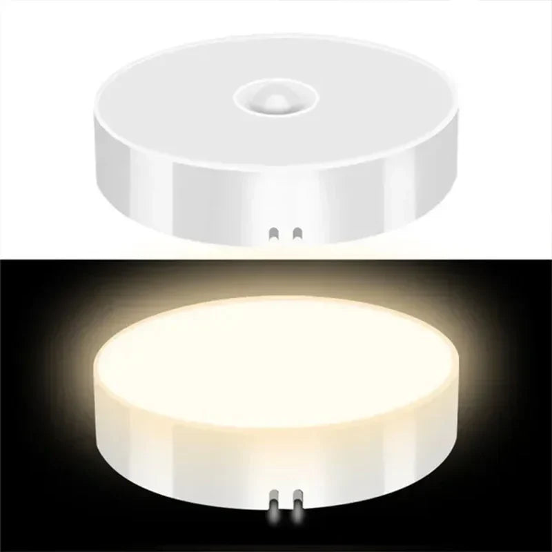 PIR Motion Sensor LED Night Light USB Rechargeable Night Lamp For Kitchen Cabinet Wardrobe Lamp Staircase Wireless Closet Light