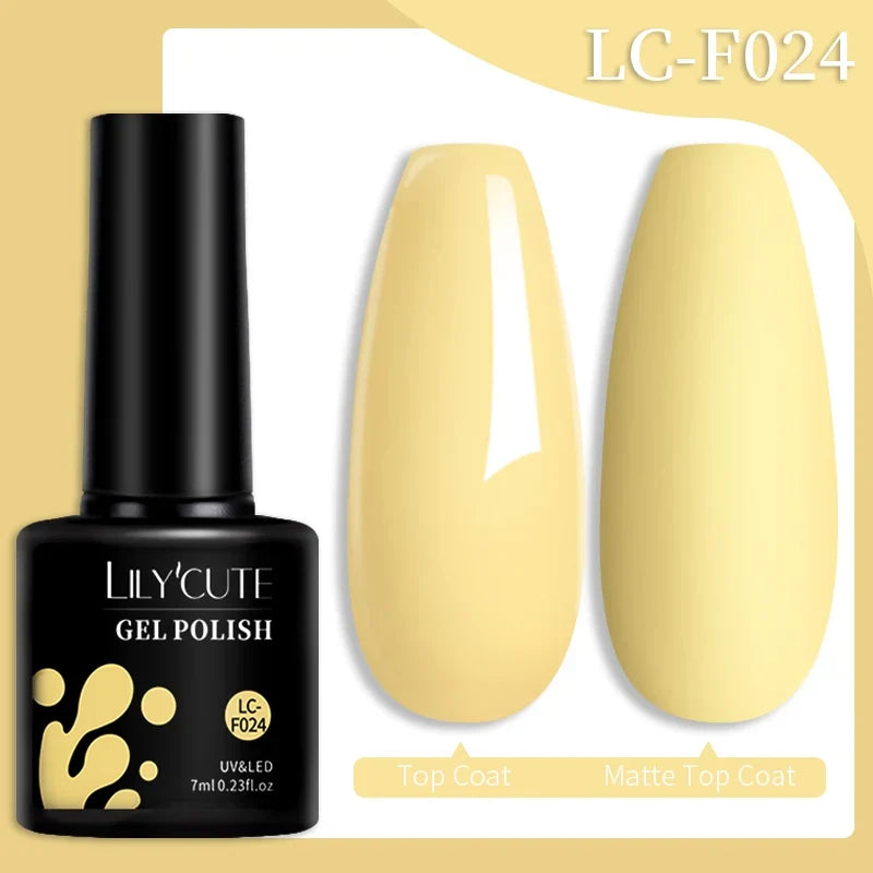 LILYCUTE 7ml Glitter Auroras Gel Nail Polish Summer Gold Colorful Sequins Manicure Semi Permanent Soak Off Nail Art Gel Varnish