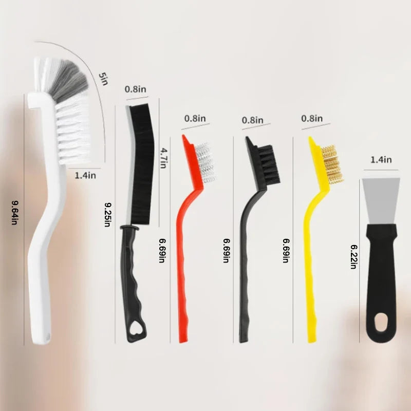 8/11/13Pcs Household Gap Cleaning Brush Set Crevice Tool Hard Bristle for Stiff Angled Corner Cleaning Supplies Kitchen Bathroom