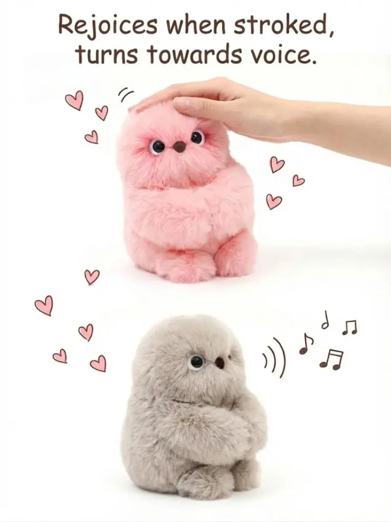 Interactive Robot Owl Plush Toy Smart Voice Chat Companion Doll Cute Electronic Pet Stuffed Animal For Kids Adults Birthday Deco