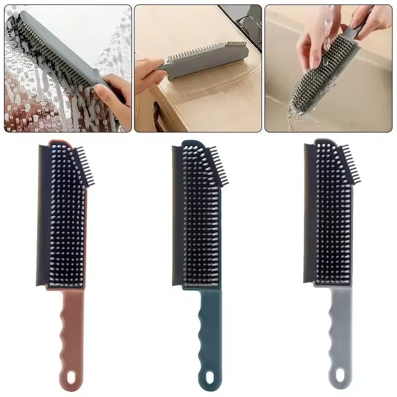 Multifunctional Silicone Gap Cleaning Brush Decontamination Brush Kitchen Three-in-one Cleaning Tool New Bathroom Supplies