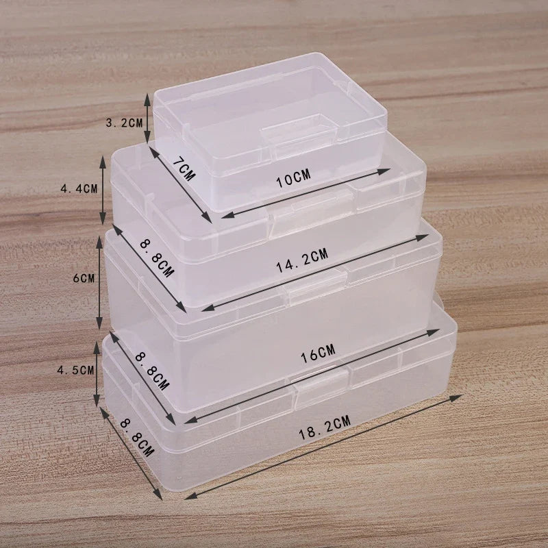 Mini Plastic Box Rectangular Box Translucent Box Jewelry Beads Container Tools Accessories Box Storage Boxes Organizers Case
