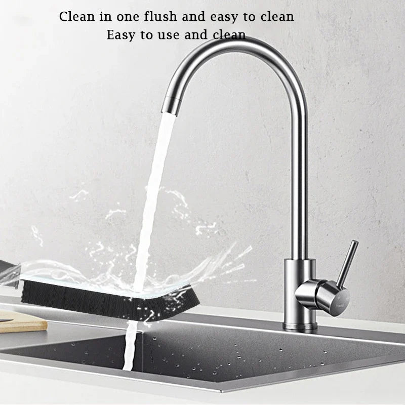 Alloy Household Gap Cleaning Brush Durable Hard Bristle Long Handle Cleaner Brush for Tile Joints Dead Angle Shower Floor Lines