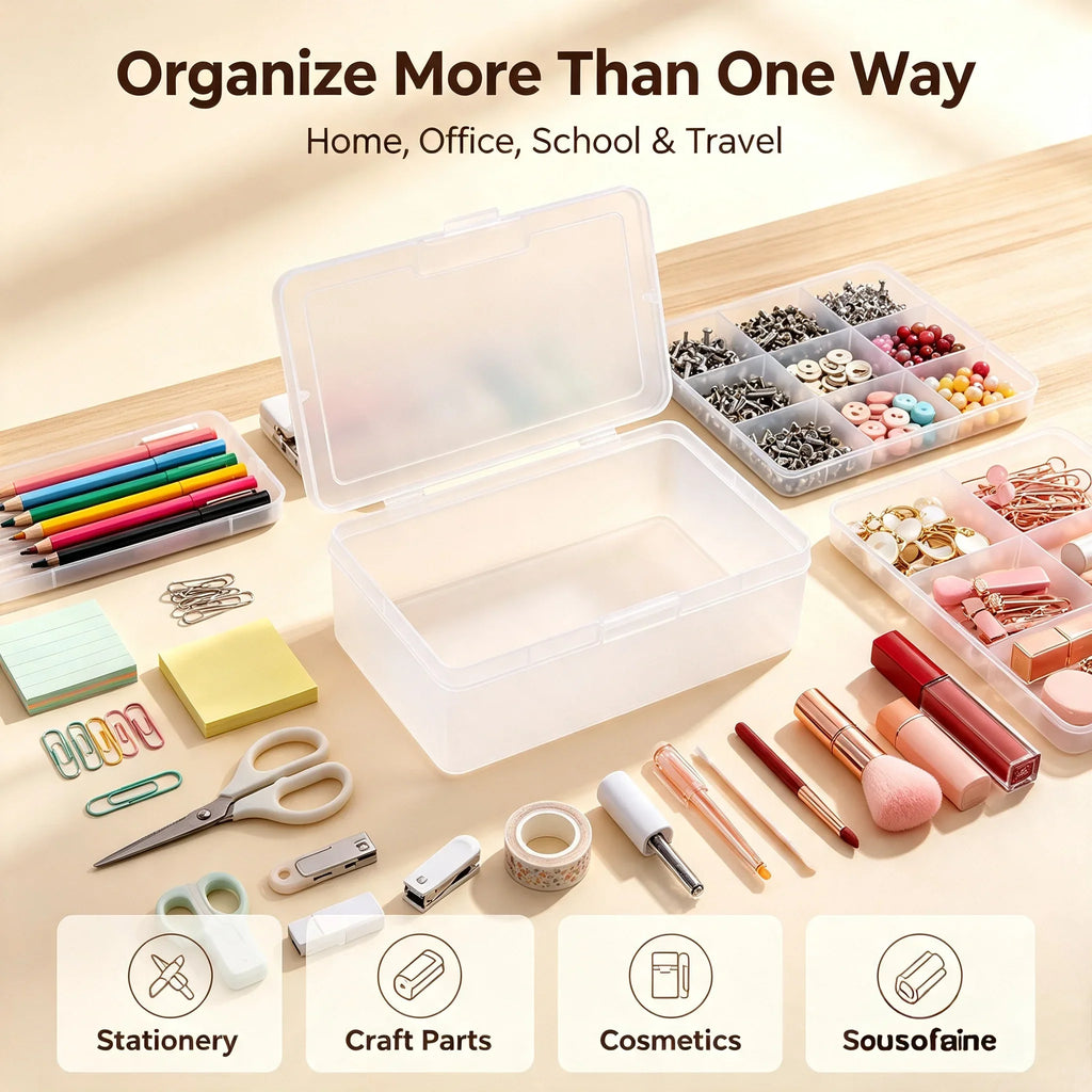 Mini Plastic Box Rectangular Box Translucent Box Jewelry Beads Container Tools Accessories Box Storage Boxes Organizers Case