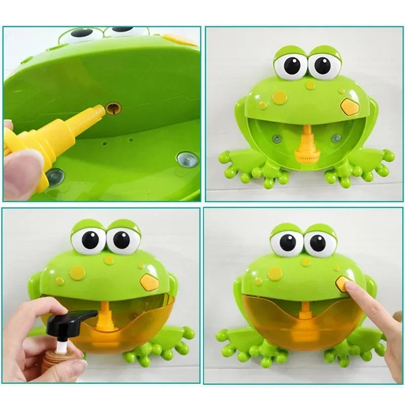 Baby Bath Toys Bubble Machine Crabs Frog Music Kids Bath Toys Bathtub Soap Automatic Bubble Maker Baby Bathroom Toy for Children