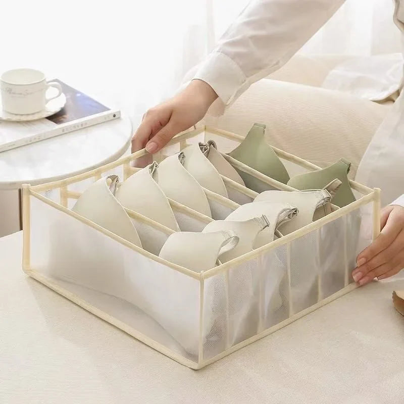 Mesh Sock Organizer,Lingerie Organizer,Foldable Multi-functional Wardrobe Organizer,Household Compartmentalized Drawer Organizer