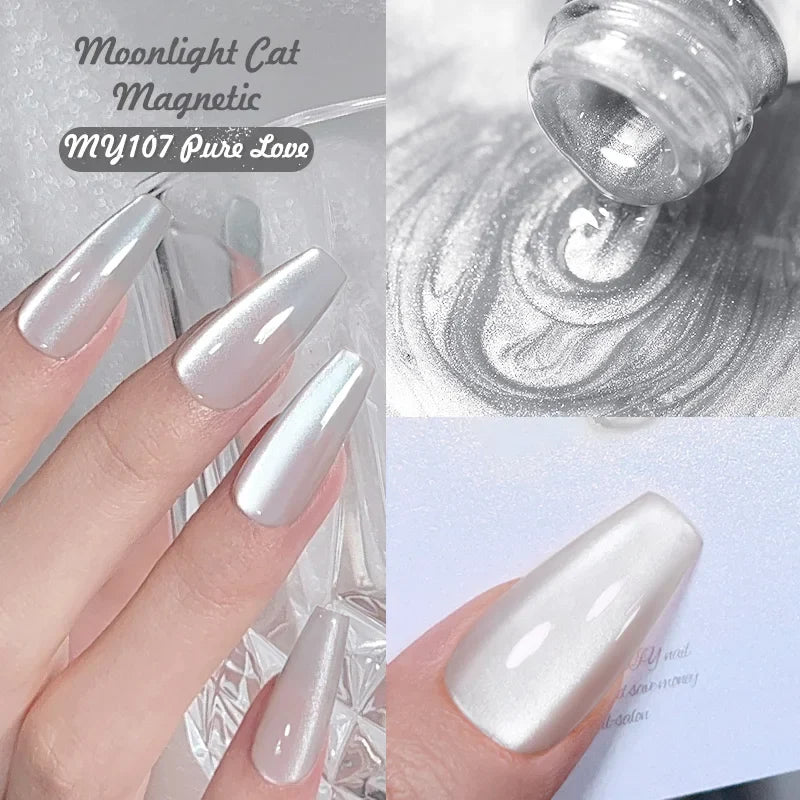 BORN PRETTY Nude Pink Moonlight Cat Magnetic Gel Super White Light Magnetic Nail Sparkling Varnis Semi Permanent 10ml Gel Polish