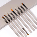 9 Pack Gray Nail Art Brushes Set Nail Art Tools Suitable for Gel Nail Polish And Nail Art Designs Perfect for Home DIY