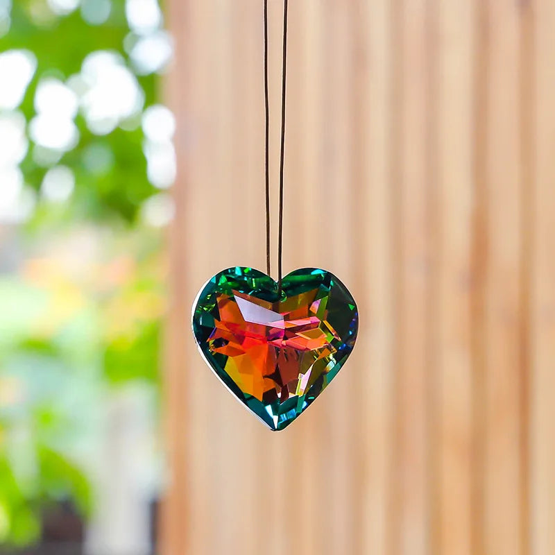 Hummingbird Crystal Prism Sun Catcher Pendant Prisms Rainbow Maker Wind Chimes Window Hanging Ornament Garden Home Decoration