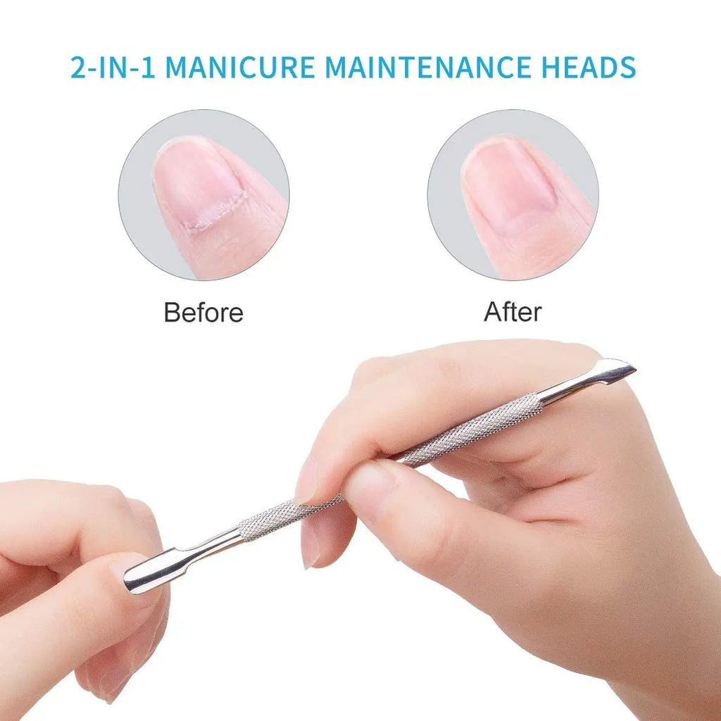 1Pcs/10Pcs Double Head Cuticle Pusher Removal of Gel Nail Removal Tool Dead Skin Stainless Steel Manicure Tool Set Nail Pusher