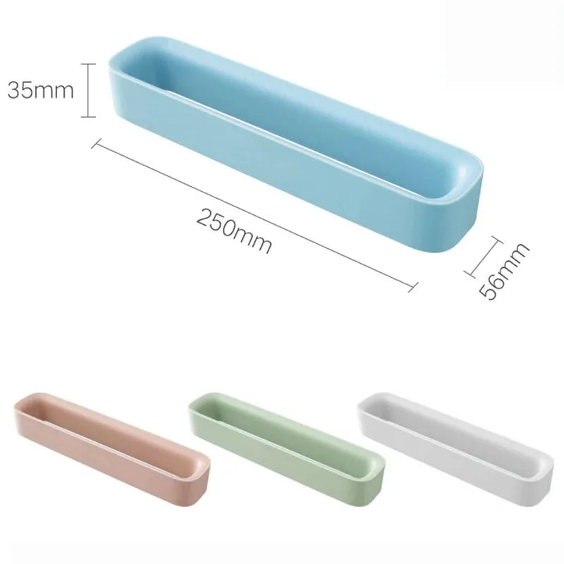 Self-Adhesive Slipper Rack - Wall-Mounted Bathroom Storage, 6-Hook Slipper Organizer for Toilet, Shower, Bedroom (White)