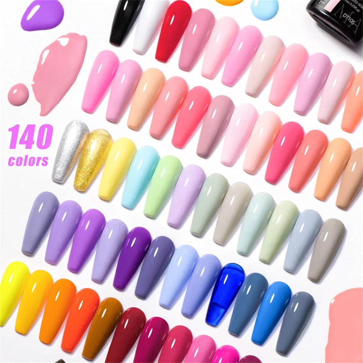 12pcs Gel Nail Polish Set HEMA TPO FREE Summer Colorful Long-Lasting Semi Permanent Soak Off UV Gel Varnish Nail Supplies DIY