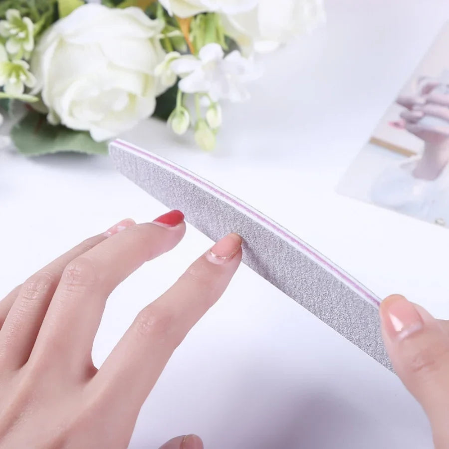 5pcs/10pcs/25pcs /Lot Professional Nail File Reusable Double Sided Emery Board(100/180 Grit) Nail Styling Manicure Tool