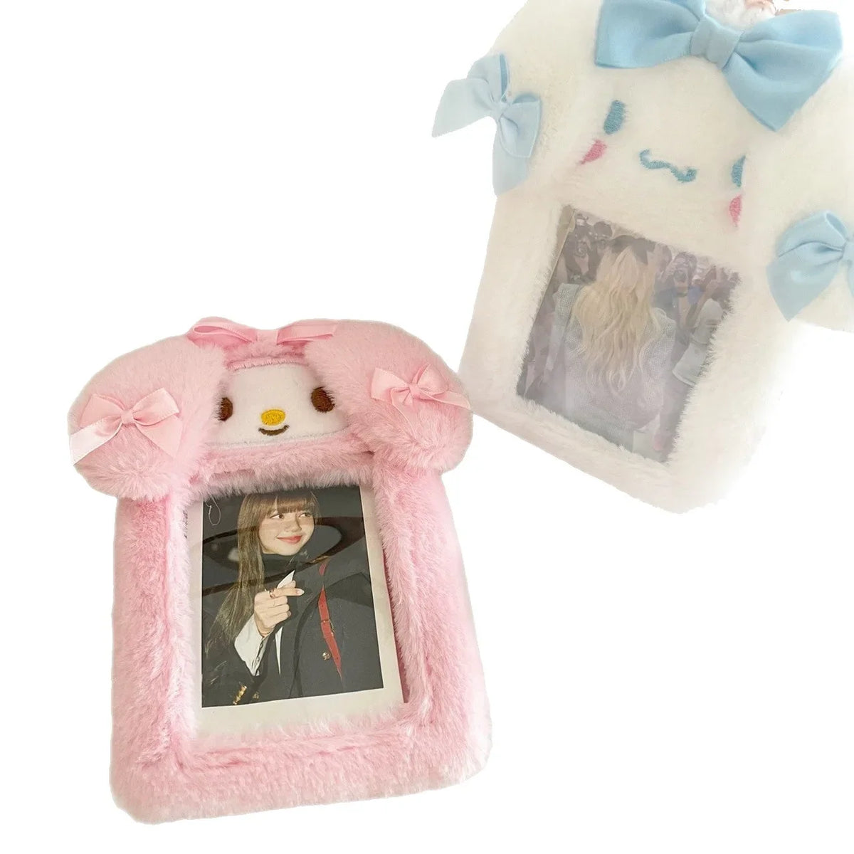 Japanese Style Sanrio Plush Card Holder, Cute Cartoon Campus Card Case for Students Portable Card Protector