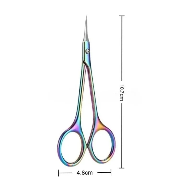 Stainless Steel Manicure Scissors Nail Care Handle Cuticle Nipper Dead Skin Removal Scissors Beauty Tool Nail Art Beauty Scissor