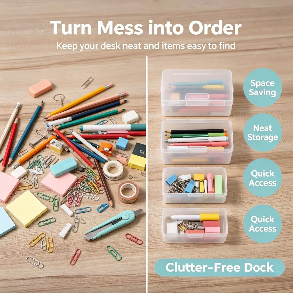 Mini Plastic Box Rectangular Box Translucent Box Jewelry Beads Container Tools Accessories Box Storage Boxes Organizers Case