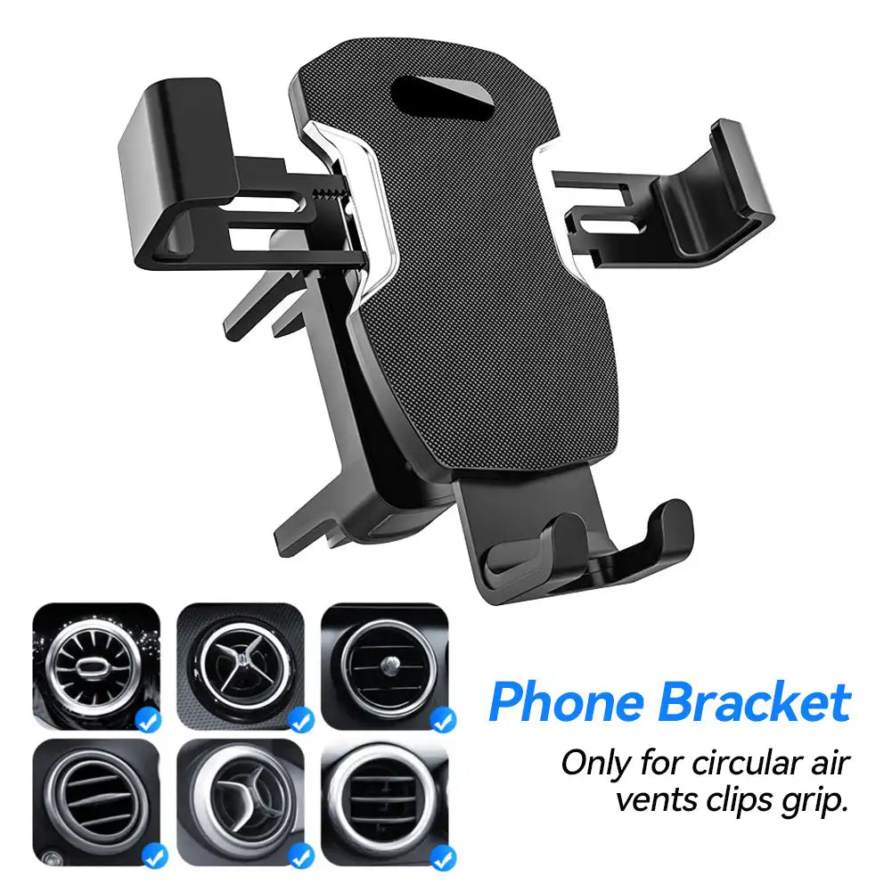 Car Phone Mount Stand  for Round Air Vent GPS Support One-Handed Operation Bracket Circular Air Vent Mount Holder Universal