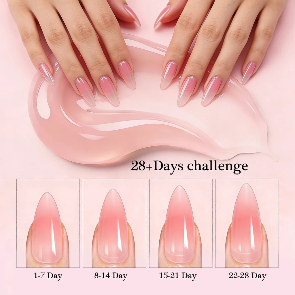 Misscheering15g 5-in-1 Acrylic Gel UV LED Nail Extension Gel Shaping Building Repair Clear/Rose Pink/White Long-Lasting 28+ Days