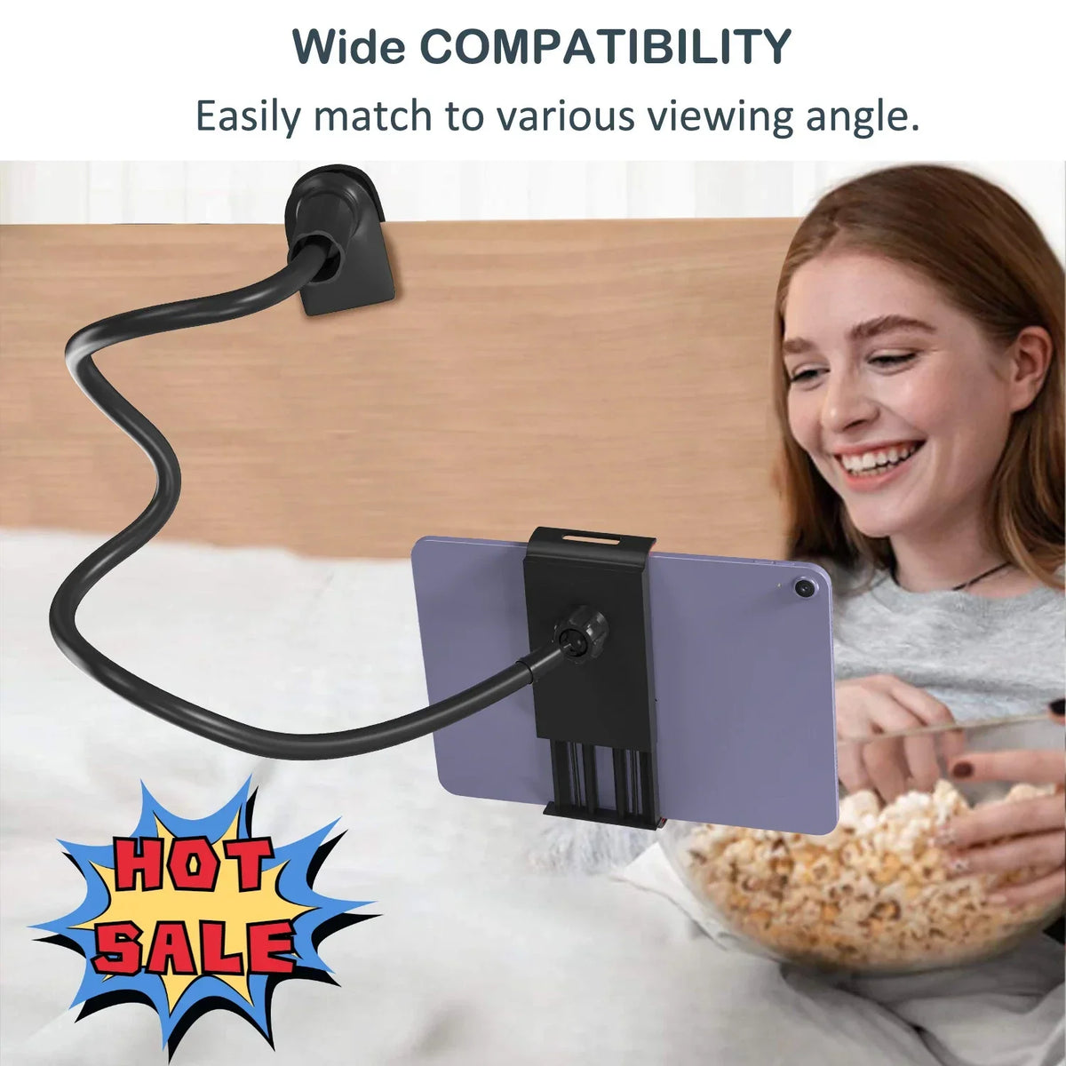 1pc 360 Lazy Bed Gooseneck Tablet Stand Adjustable Flexible Arm Clip Mount for IPad IPhone Samsung 4.7-12.9 Inch Desk Bracket