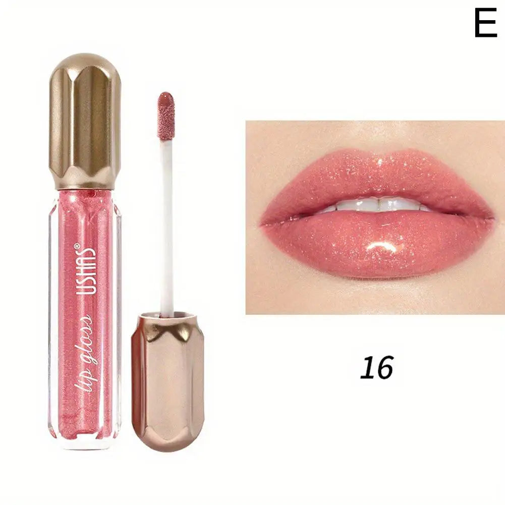Shimmering Mirror Lipstick Glossy Lipstick Mirror Water Lip Gloss Waterproof Last Moisturizing Lip Glaze Glitter Pearl Lip 2026