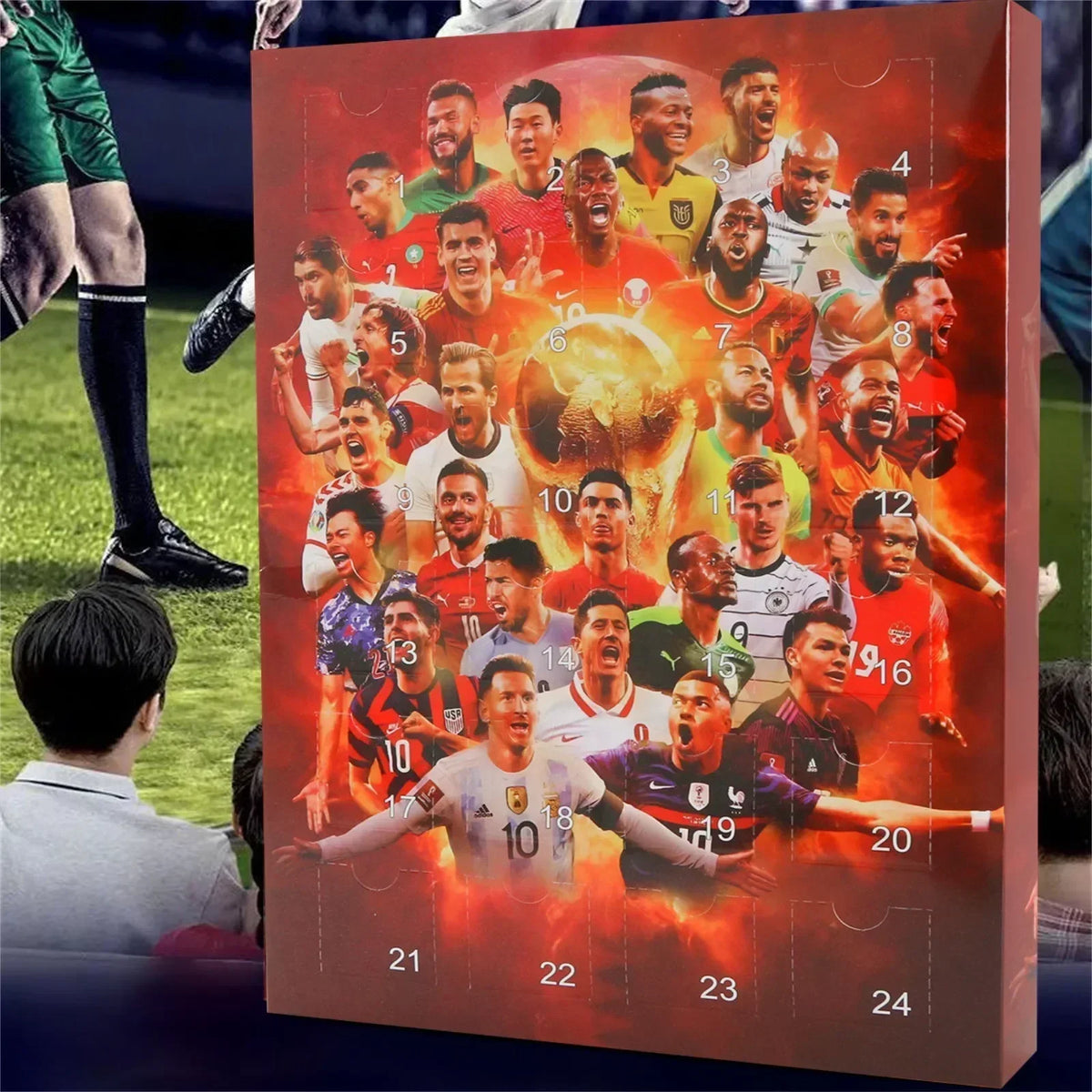 1/2/3PCS Soccer Advent Calendar 2024 Sports Christmas Advent Calendar Xmas Countdown Calendar Surprise Gifts for Soccer Fans