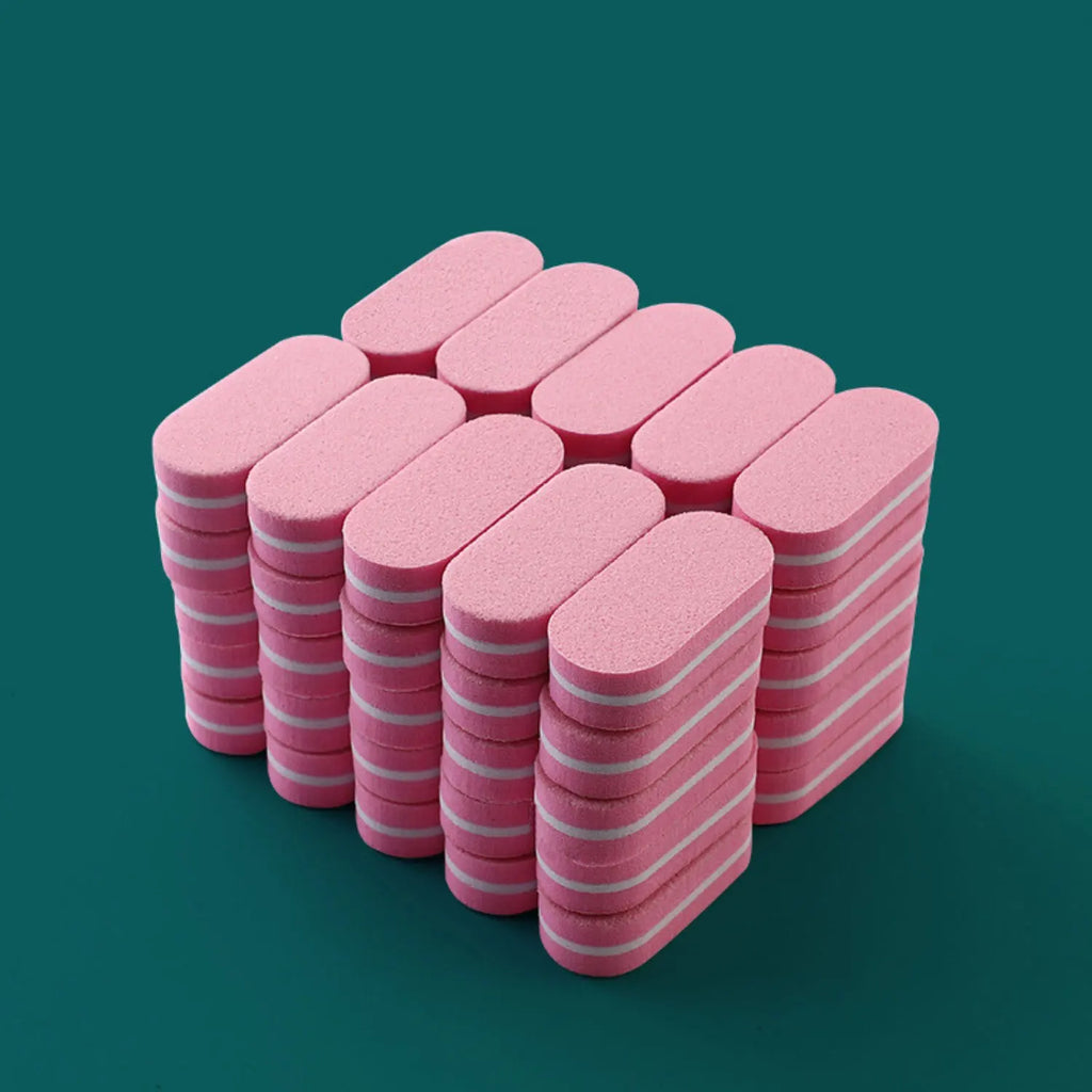 50/100pcs Mini Nails Sponge File Buffer Block Double Color Buffing Sanding File Pedicure Manicure Tool Gel Suplies Accessories