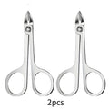 Stainless Steel Cuticle Scissors Nail Clippers Portable Multifunctional Tool for Manicure and Pedicure Trimmer Ingrown Tool