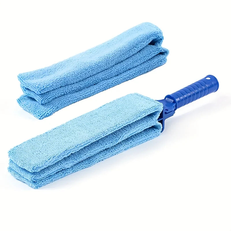 Blue Venetian Blind Cleaning Brush for Cleaning and Dust Removal, Air Conditioner Vent Dust Brush, Gap Cleaning Brush