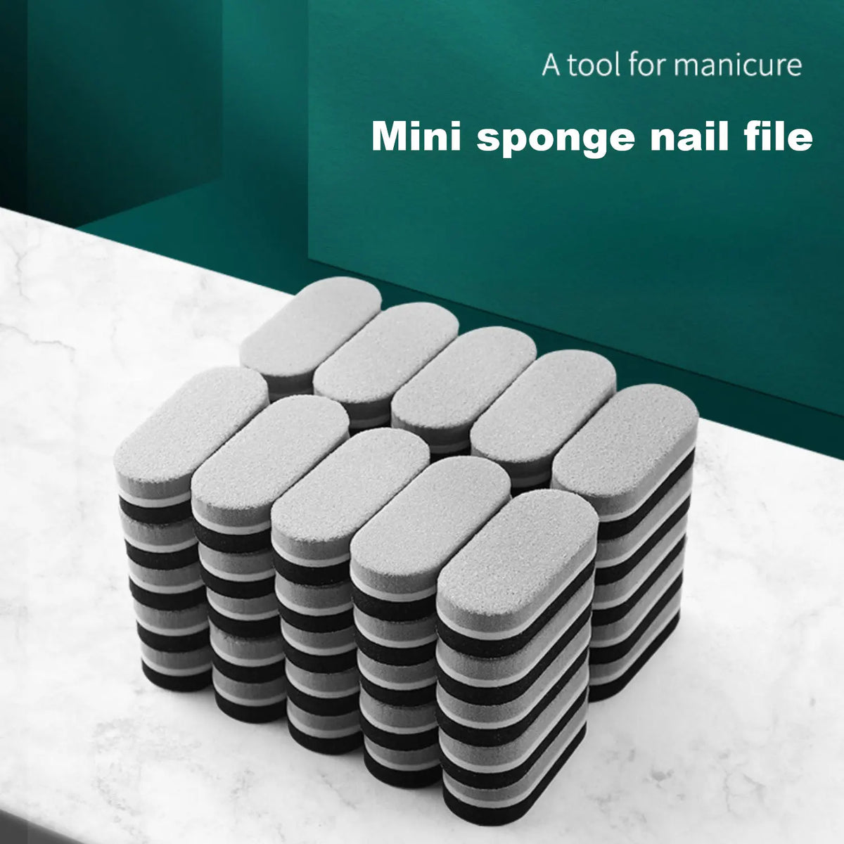 50/100pcs Mini Nails Sponge File Buffer Block Double Color Buffing Sanding File Pedicure Manicure Tool Gel Suplies Accessories