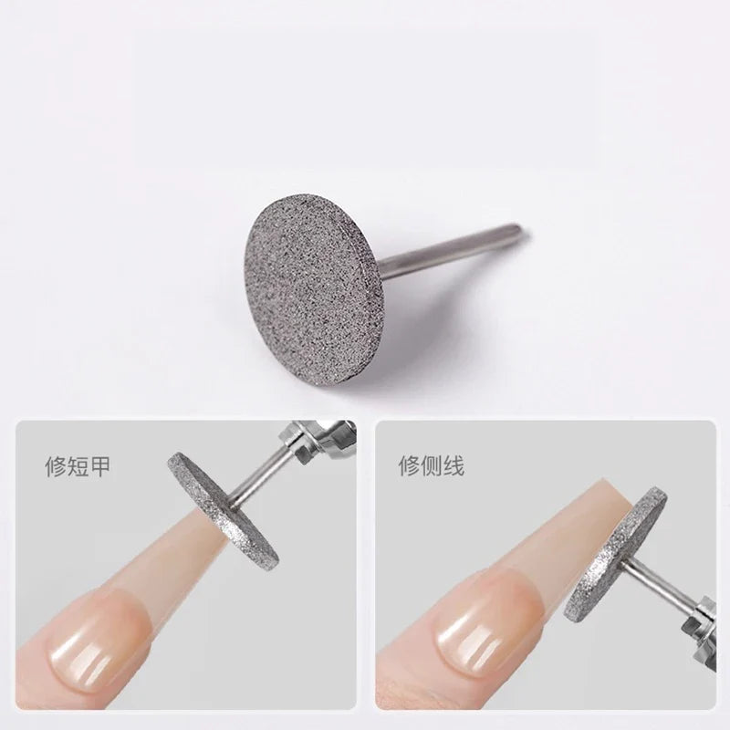 Metal Nail Polishing Removal Head Diamond Electric Nail Drill Bit Disc Grinding Burr T Mills Grinder Cuticle Cutter Art Tools