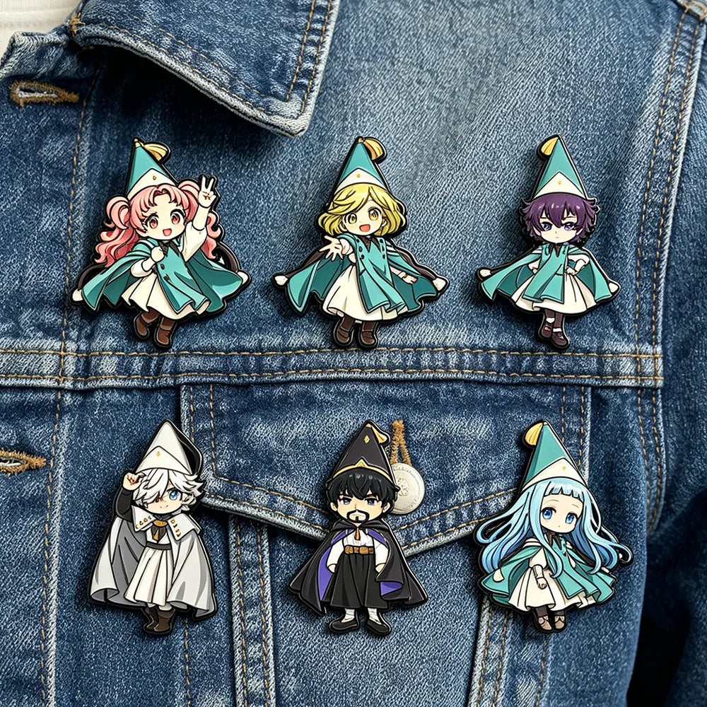 Witch Hat Atelier Enamel Pin Set - 6PCS Coco Agott Olruggio Richeh Anime Brooch Collection, Cute Chibi Badges for Backpacks