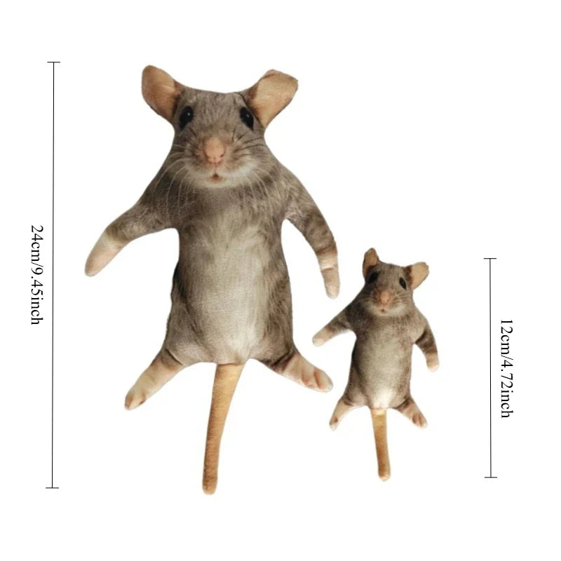 New Model of Simulated Rat and Rat Cat and Dog Entertainment Spoof Plush Doll with Skeleton Concave Shape Pet Toy