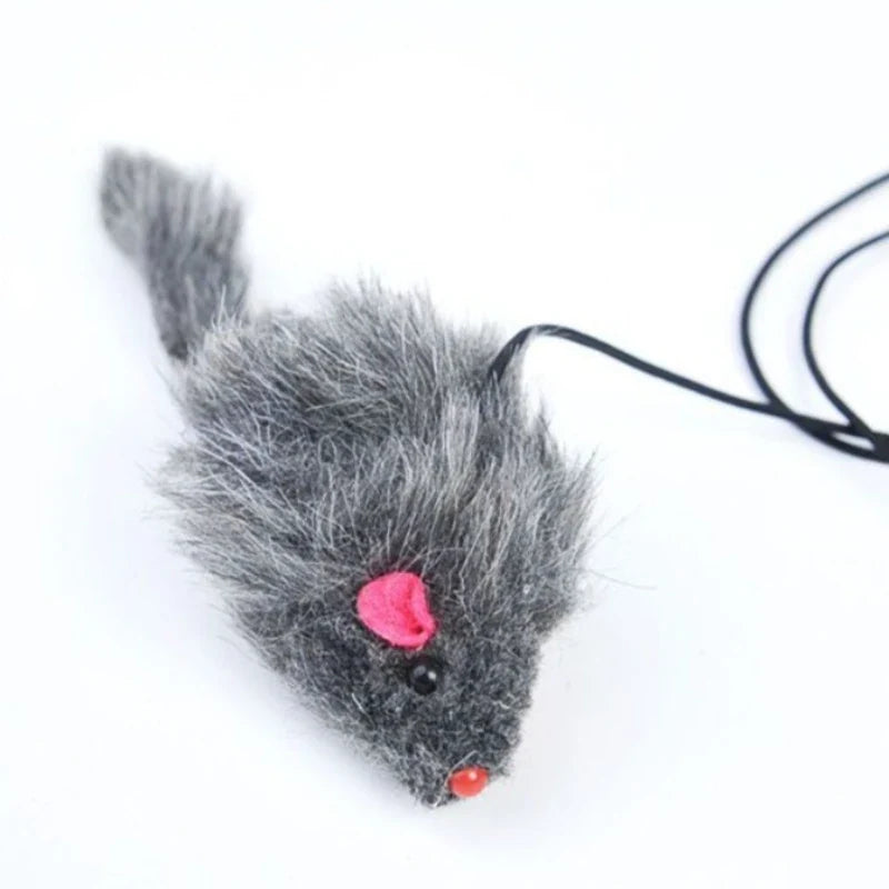 Interactive Cat Toy Hanging Clip Door Plush Mouse Self-playing Hanging Door Kitten Toy Elastic Clip Door Swing Hanging Cat Toy