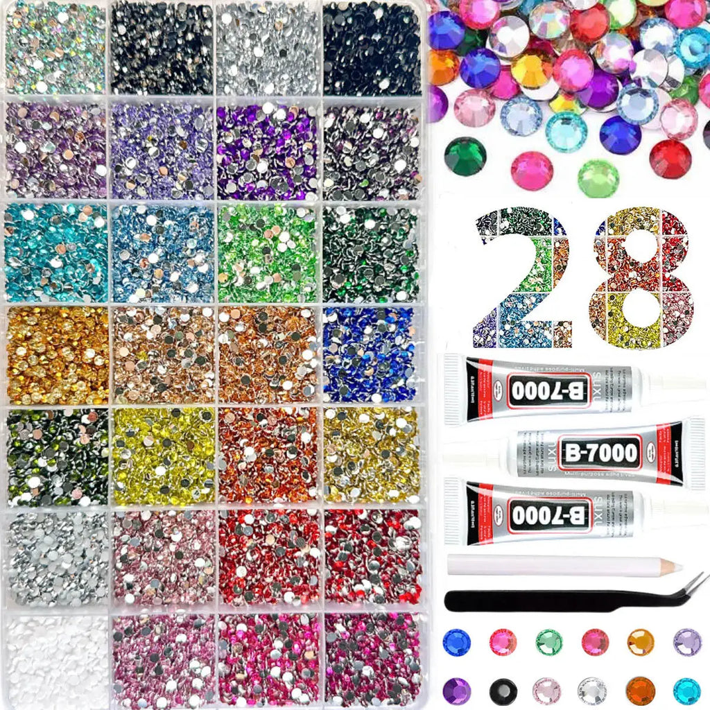 1Box Hot Selling Colorful Nail Rhinestones Bedazzling Kit 3mm Semi-circular Flatback Resin Nail Diamond Charms DIY Nails Parts
