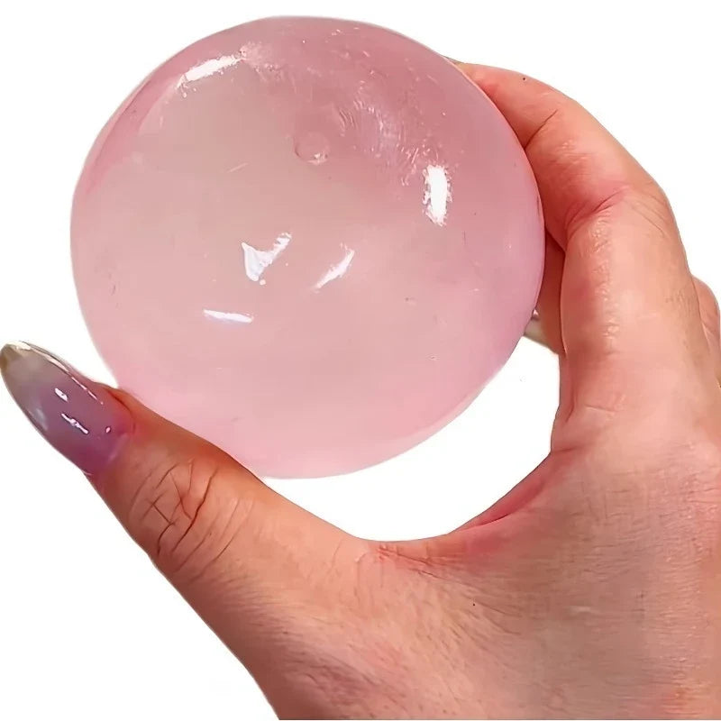 Pink Maltose Squishy Toys Mochi Anti Stress Sensory Fidget Toy Soft Simulated Transparent Maltose Slow-rebound Decompression Toy