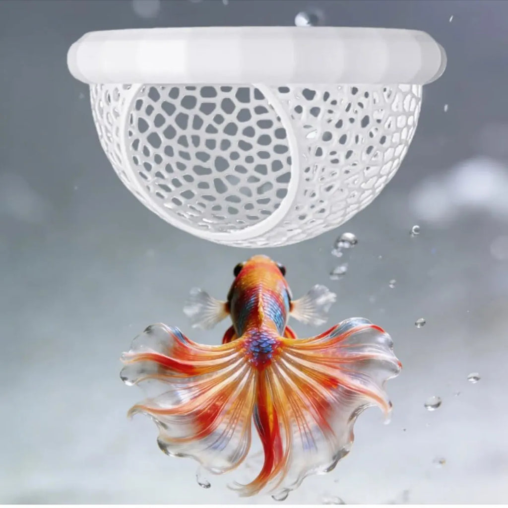 Betta Fish Floating Bed & Breeding Cave  Soft Mesh Aquarium Hideout for Rest, Spawning & Stress Relief