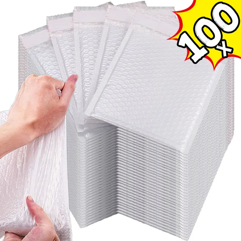 10-100pcs Waterproof Pearl Film Bubble Padded Self Seal Protectived Shipping Shock Resistant Lightweight Mailers Fragile Parcels