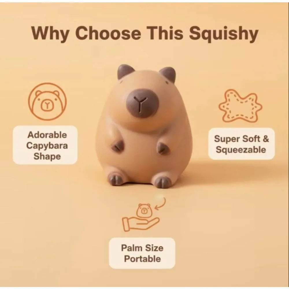 Capybara Slow Rising Squishy Kawaii Squishy Fidget Toy Stress Relief Squeeze Toy for  Adults Gift