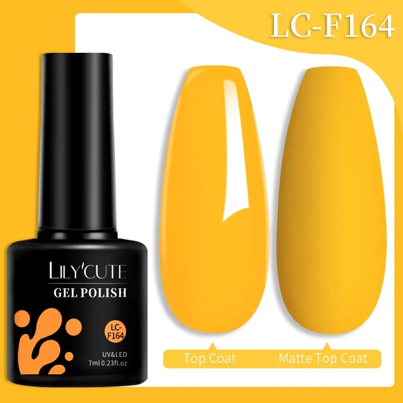 LILYCUTE 7ml Glitter Auroras Gel Nail Polish Summer Gold Colorful Sequins Manicure Semi Permanent Soak Off Nail Art Gel Varnish