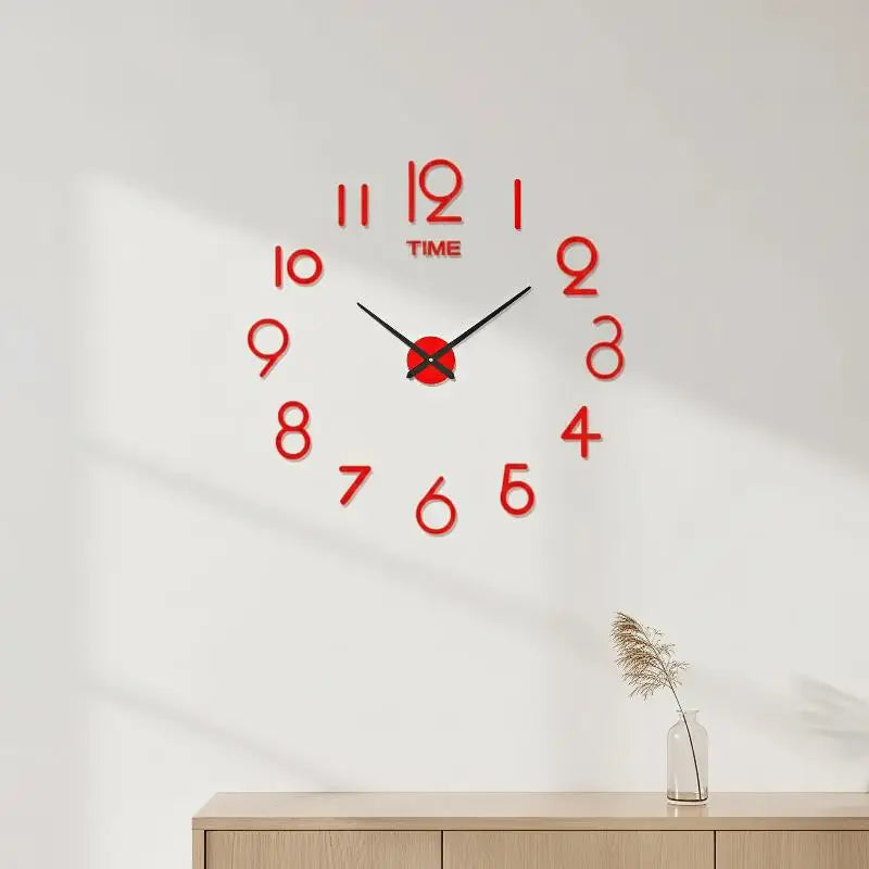 -2026 Modern Design Large Wall Clock 3D DIY Quartz Acrylic Mirror Stickers Living Room Home Decor