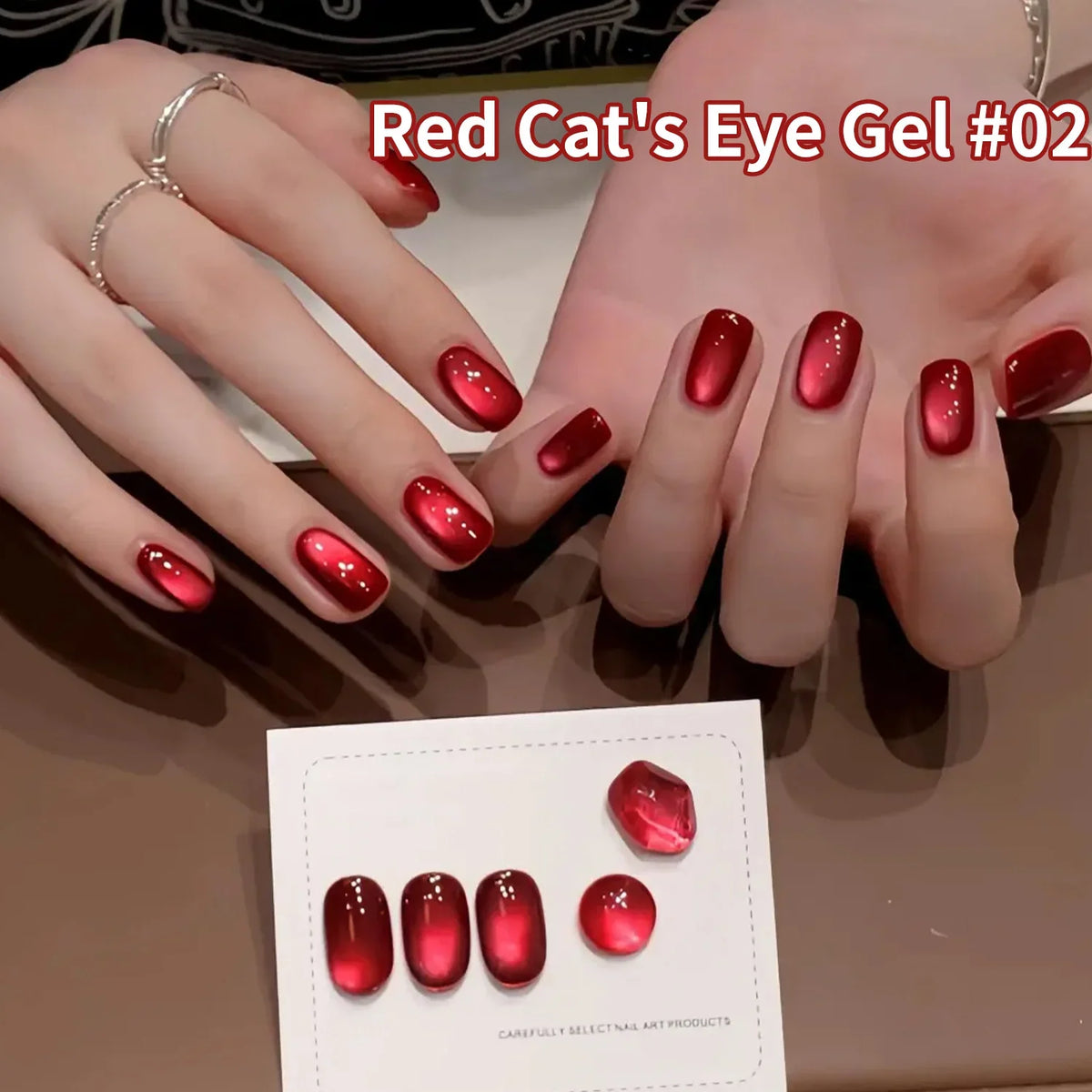 5ml Pomegranate Red Cat Eye Magnetic Nail Polish Translucent Glass Beads Satin Gloss Gel Nail Polish Nude Sparkling Nail Varnish