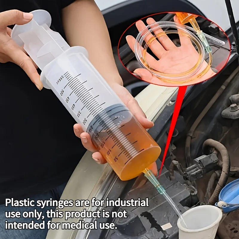 Versatile Oil Pump Syringe with 20ml-1000ml Capacities Including Needle Tube and 1m Soft Tube
